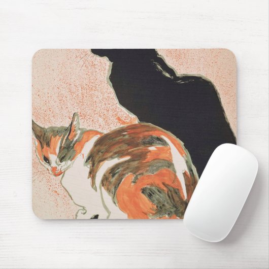 Twee katten van Theophile Alexandre Steinlen Muismat (Met muis)