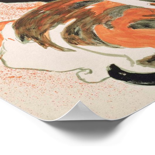 Twee katten van Theophile Alexandre Steinlen Poster (Hoek)