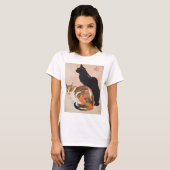 Twee katten van Theophile Alexandre Steinlen T-shirt (Voorkant volledig)