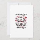 Twee katten verliefd: knuffelen en krabben onder kaart (Voorkant)