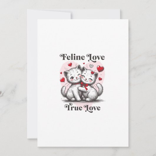 Twee katten verliefd: knuffelen en krabben onder kaart (Voorkant)