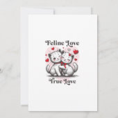 Twee katten verliefd: knuffelen en krabben onder kaart (Achterkant)