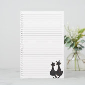 Twee kattenbakkerij briefpapier (Staand voorkant)
