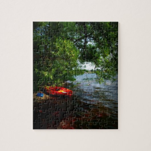 Twee Kayaks Puzzle Legpuzzel (Verticaal)
