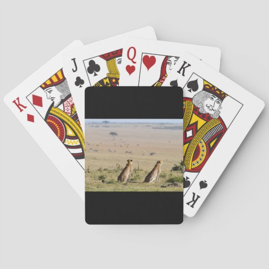 Twee kazen op de uitkijk pokerkaarten (Achterkant)