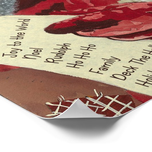 Twee keer controleren - klassieke kerstman poster (Hoek)