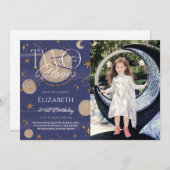 Twee keer de Birthday foto van de maan Kaart (Voorkant / Achterkant)