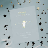 Twee keer de Folie van de Moon Space Party uitnodi Folie Uitnodiging