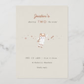 Twee keer de Folie van de Moon Space Party uitnodi Uitnodiging (Voorkant)