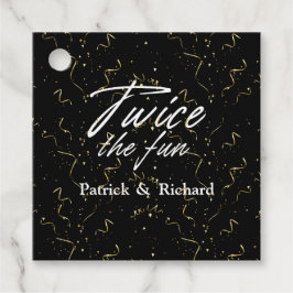 Twee keer de Fun Friends Joint Verjaardag Dubbel Bedankjes Labels