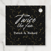 Twee keer de Fun Friends Joint Verjaardag Dubbel Bedankjes Labels (Achterkant)