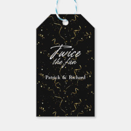 Twee keer de Fun Friends Joint Verjaardag Dubbel Cadeaulabel