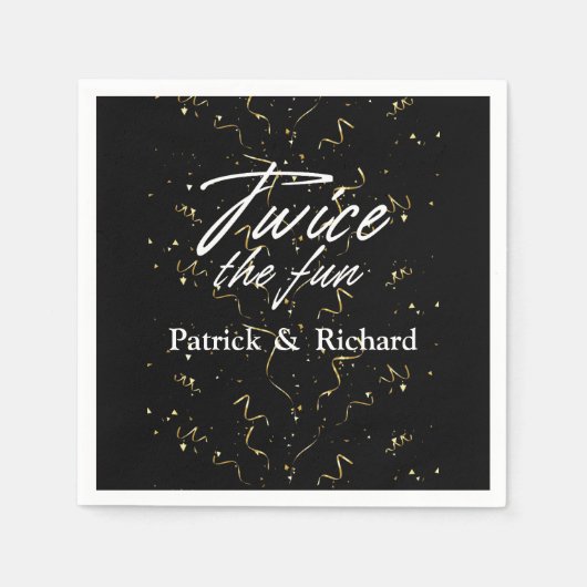 Twee keer de Fun Friends Joint Verjaardag Dubbel Servet (Voorkant)