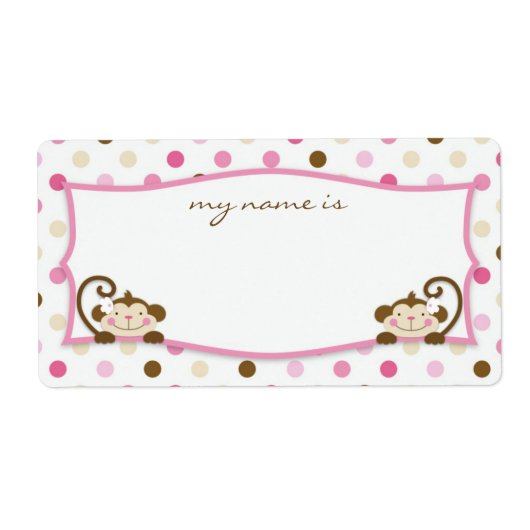 Twee keer de Fun GIRLS naamplaatje Etiket (Voorkant)