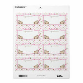 Twee keer de Fun GIRLS naamplaatje Etiket (Full Sheet)