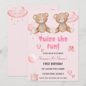 Twee keer de leuke uitnodiging voor een dubbel ver (Voorkant / Achterkant)