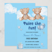 Twee keer de leuke uitnodiging voor een dubbel ver (Voorkant / Achterkant)