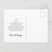 Twee keer de liefde tweeling geboorte aankondiging briefkaart (Achterkant)