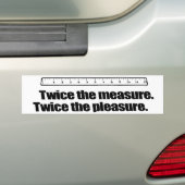 TWEE KEER DE MAAT -.png Bumpersticker (Op auto)