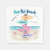 Twee keer de strand | Kinder 2e verjaardag Servet (Voorkant)