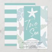 Twee keer de tweede verjaardag van de Zee Starfish Kaart (Voorkant / Achterkant)