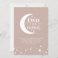 Twee keer de uitnodiging van de Maan Blush Birthda