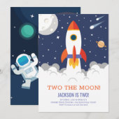 Twee keer de uitnodiging van de Mon Rocket Ship Bi (Voorkant / Achterkant)