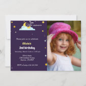 Twee keer de uitnodiging van het tweede verjaardag (Voorkant)