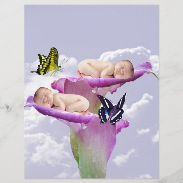 Twee keer de vreugde met een baby tweeling-doucheu (Voorkant)