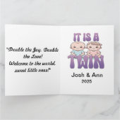 Twee keer de vreugde, twee keer de liefde bedankkaart (Binnen)