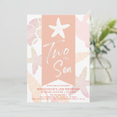 Twee keer de Zee Startkoraalroze 2e verjaardag uit Kaart (Staand voorkant)