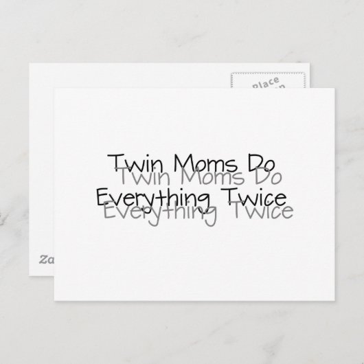 Twee keer doen twee mannen alles briefkaart (Voorkant / Achterkant)