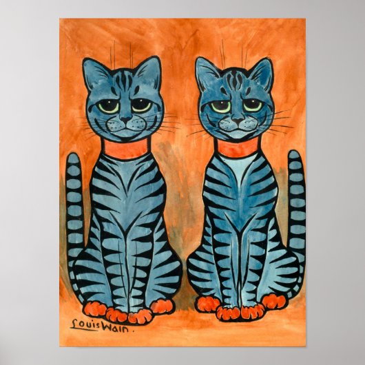 Twee keer door Louis Wain Poster (Voorkant)