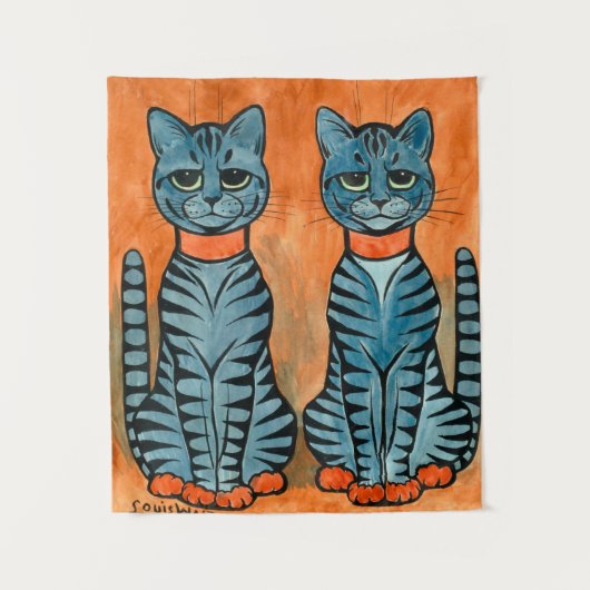 Twee keer door Louis Wain Wandkleed (Voorkant)