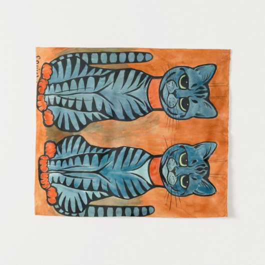 Twee keer door Louis Wain Wandkleed (Voorkant (horizontaal))