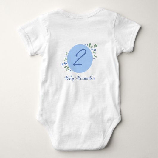 Twee keer een schattig beer, aangepaste naam en nu romper (Achterkant)