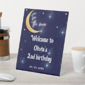 Twee keer een welkomstteken op 2e meisjesfeestje reclamebord met voetstuk (Insitu)