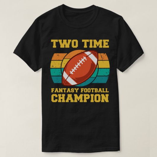 Twee keer Fantasy Football Champion T-shirt (Design voorkant)