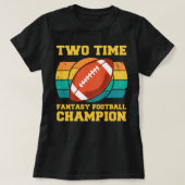 Twee keer Fantasy Football Champion T-shirt (Design voorkant)