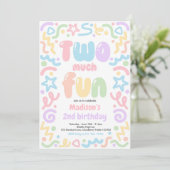 Twee keer Fun Confetti Ballon 2e Verjaardag Kaart (Staand voorkant)