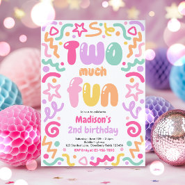 Twee keer Fun Confetti Ballon 2e Verjaardag  Kaart