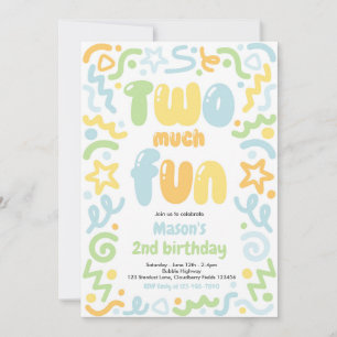 Twee keer Fun Confetti Ballon 2e Verjaardag Kaart
