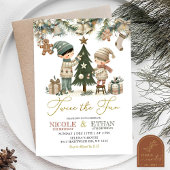 Twee keer het leuke kleine elf gezamenlijke verjaa kaart