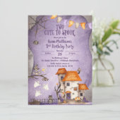 Twee keer naar Spook Halloween 2e verjaardag Kaart (Staand voorkant)