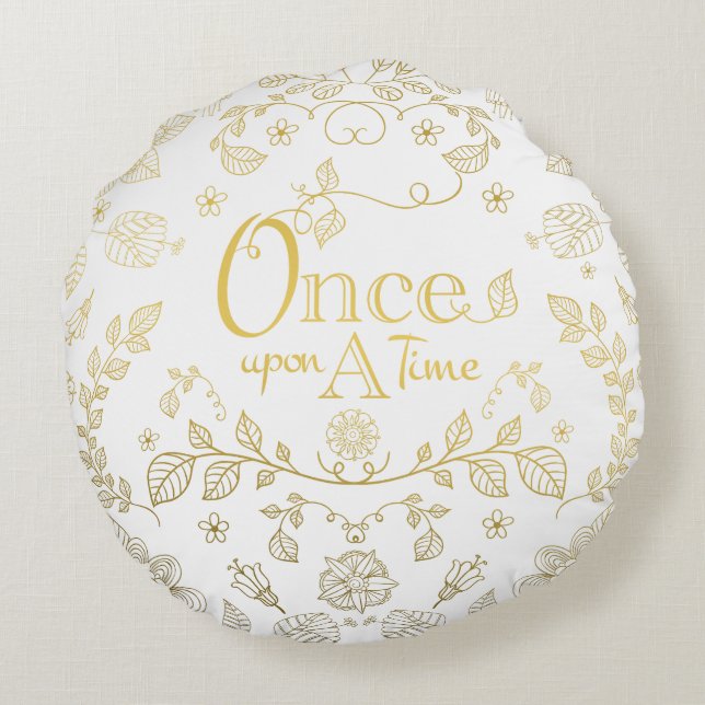 Twee keer op een Sierkussen van de Tijd Toned Rond Kussen (Achterkant)