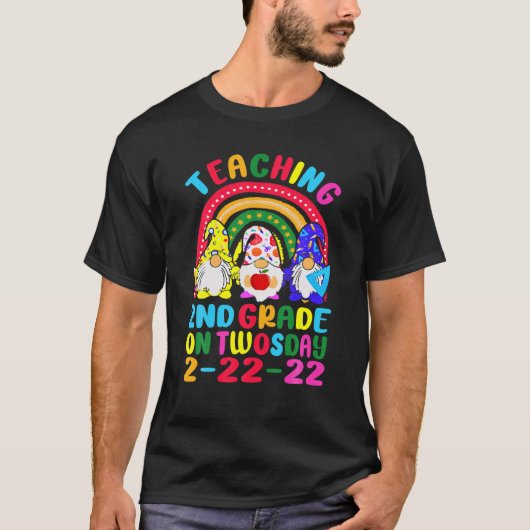 Twee keer per dag doceren van de 2e klas-schooltea t-shirt (Voorkant)