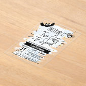 Twee keer per zondag... acryl uitnodigingen (Laagn)