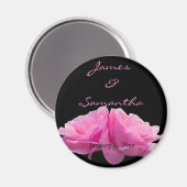 Twee keer terug naar achterroze rozen persoonlijk magneet (Voorkant / Achterkant)