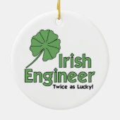 Twee keer zo Lucky Keramisch Ornament (Achterkant)