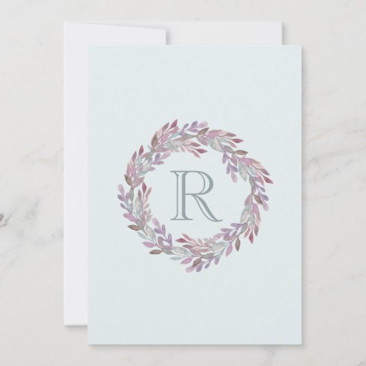 Twee keer zo mooi | Twins Boho Wreath Baby shower Kaart (Achterkant)